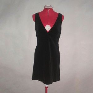 J.Crew Black Deep V Neck Dress